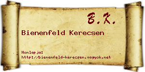 Bienenfeld Kerecsen névjegykártya